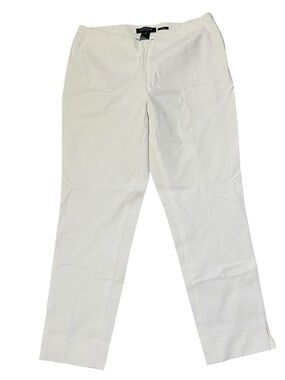 Lafayette 148 New York Stanton White Cropped Dress Pants